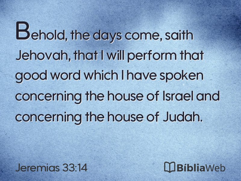 Jeremias 33:14 em imagem para compartilhar