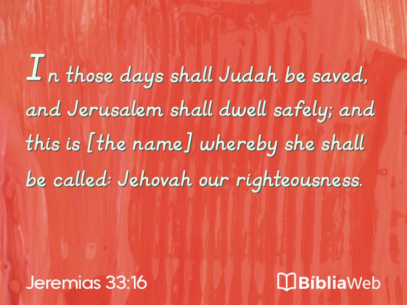 Jeremias 33:16 em imagem para compartilhar