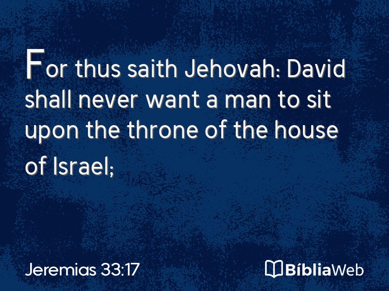 Jeremias 33:17 em imagem para compartilhar