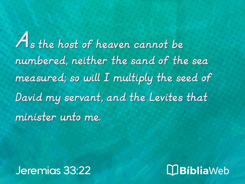 Jeremias 33:22 em imagem para compartilhar