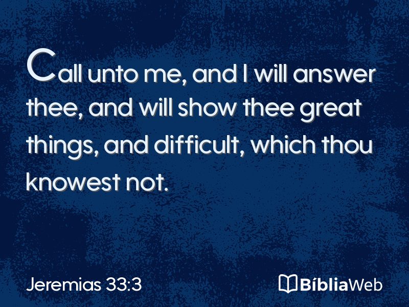 Jeremias 33:3 em imagem para compartilhar