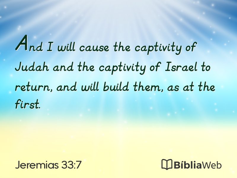 Jeremias 33:7 em imagem para compartilhar