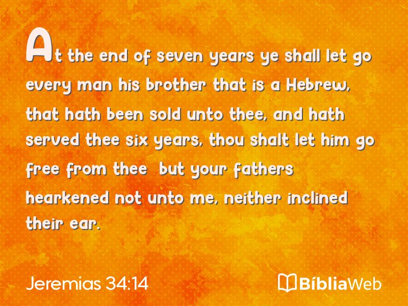 Jeremias 34:14 em imagem para compartilhar