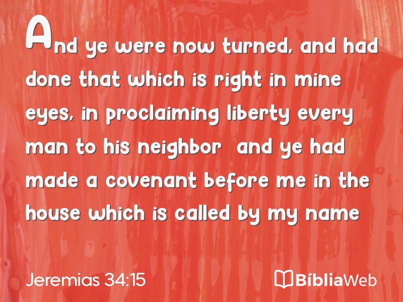 Jeremias 34:15 em imagem para compartilhar