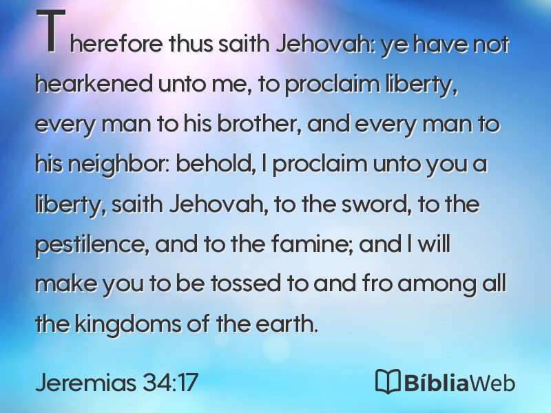 Jeremias 34:17 em imagem para compartilhar