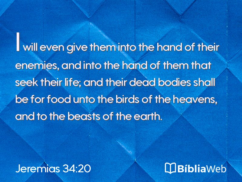 Jeremias 34:20 em imagem para compartilhar