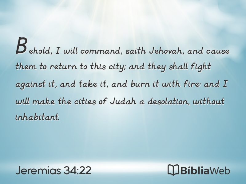 Jeremias 34:22 em imagem para compartilhar