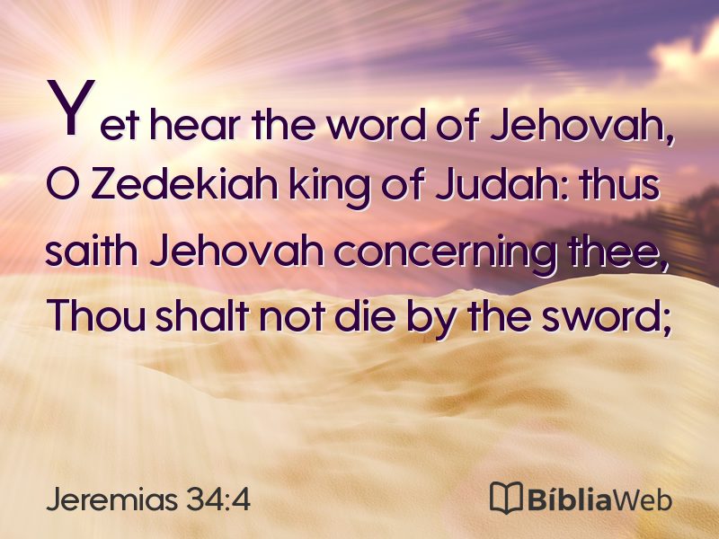 Jeremias 34:4 em imagem para compartilhar