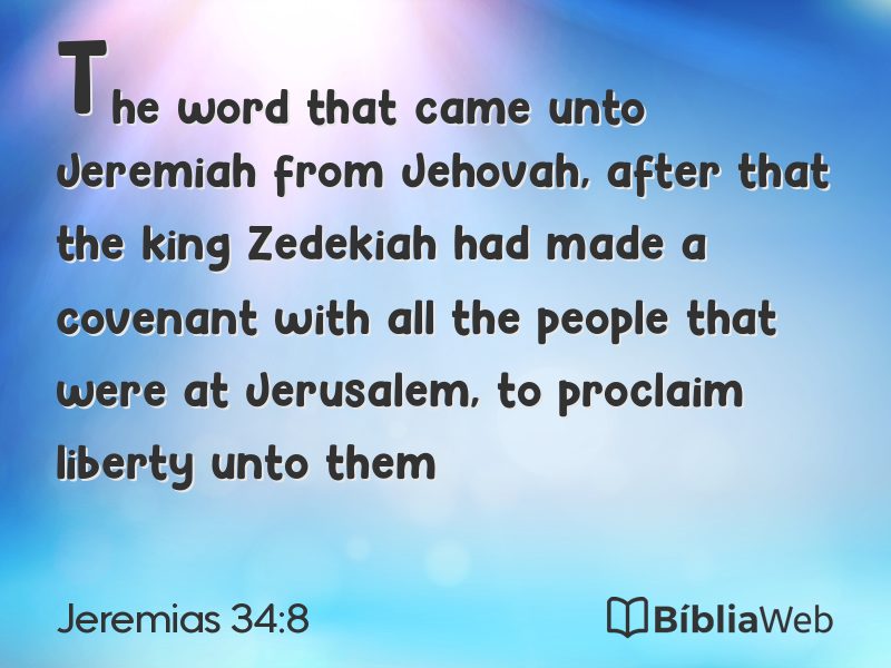 Jeremias 34:8 em imagem para compartilhar