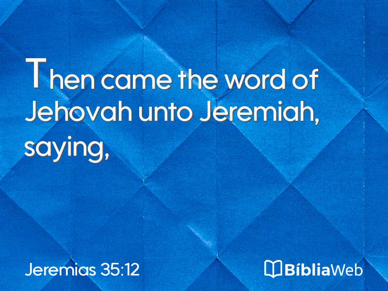 Jeremias 35:12 em imagem para compartilhar