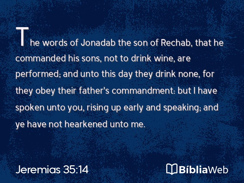 Jeremias 35:14 em imagem para compartilhar
