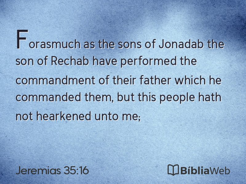 Jeremias 35:16 em imagem para compartilhar
