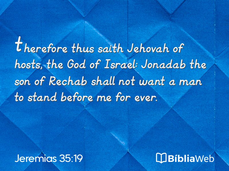 Jeremias 35:19 em imagem para compartilhar