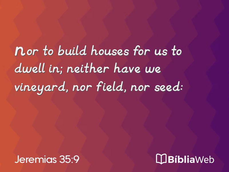 Jeremias 35:9 em imagem para compartilhar