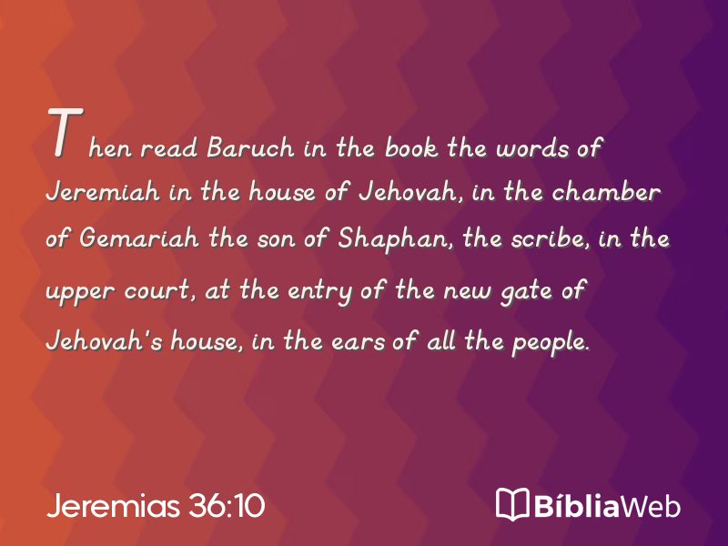 Jeremias 36:10 em imagem para compartilhar