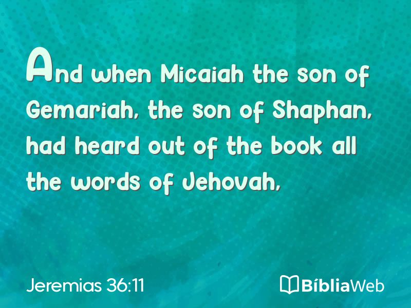 Jeremias 36:11 em imagem para compartilhar