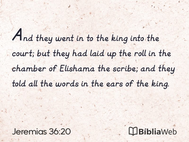 Jeremias 36:20 em imagem para compartilhar
