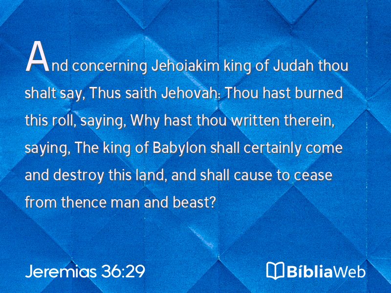 Jeremias 36:29 em imagem para compartilhar