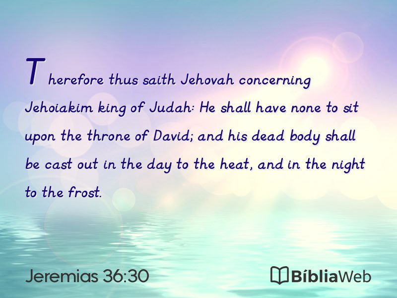 Jeremias 36:30 em imagem para compartilhar