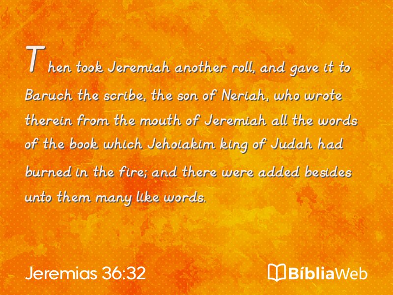 Jeremias 36:32 em imagem para compartilhar