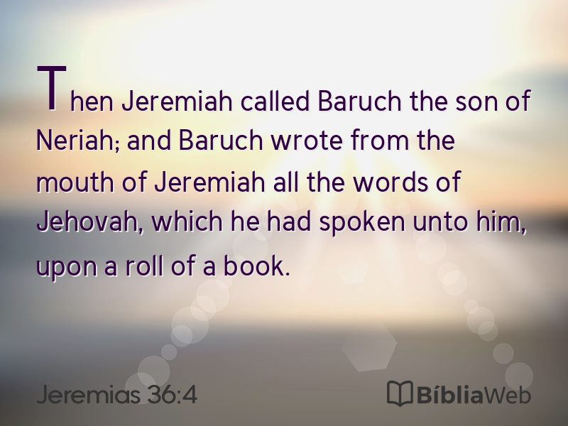 Jeremias 36:4 em imagem para compartilhar