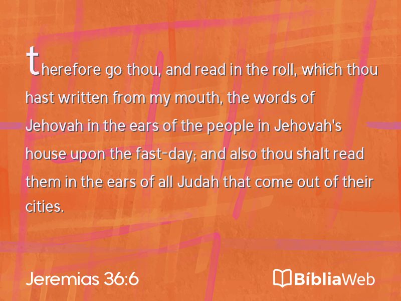 Jeremias 36:6 em imagem para compartilhar