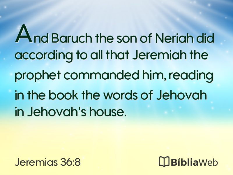 Jeremias 36:8 em imagem para compartilhar