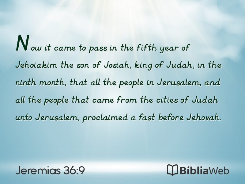 Jeremias 36:9 em imagem para compartilhar