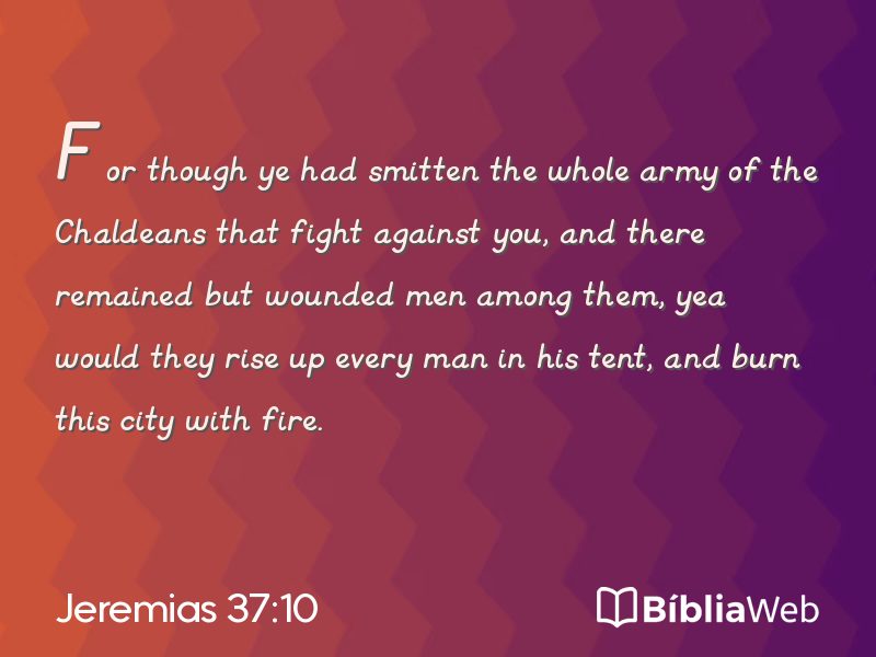 Jeremias 37:10 em imagem para compartilhar