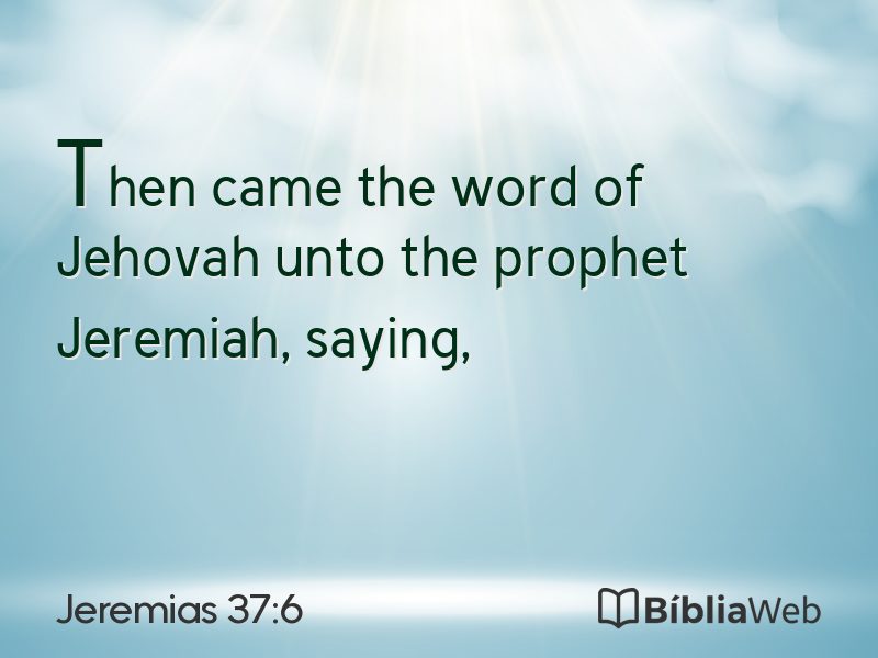 Jeremias 37:6 em imagem para compartilhar