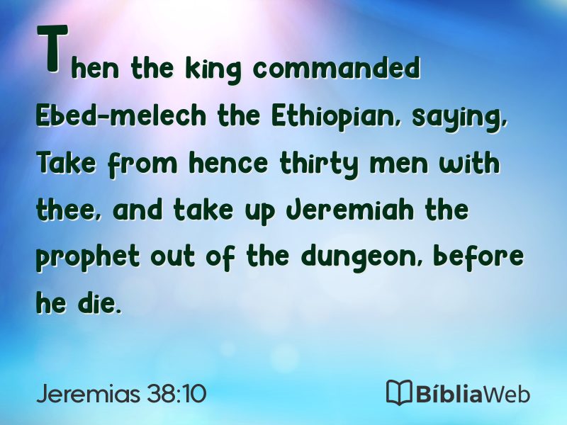 Jeremias 38:10 em imagem para compartilhar