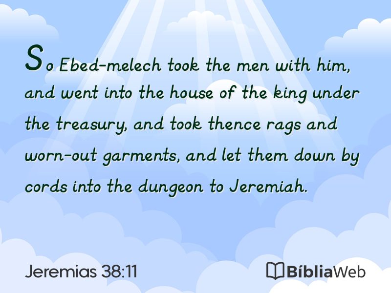 Jeremias 38:11 em imagem para compartilhar