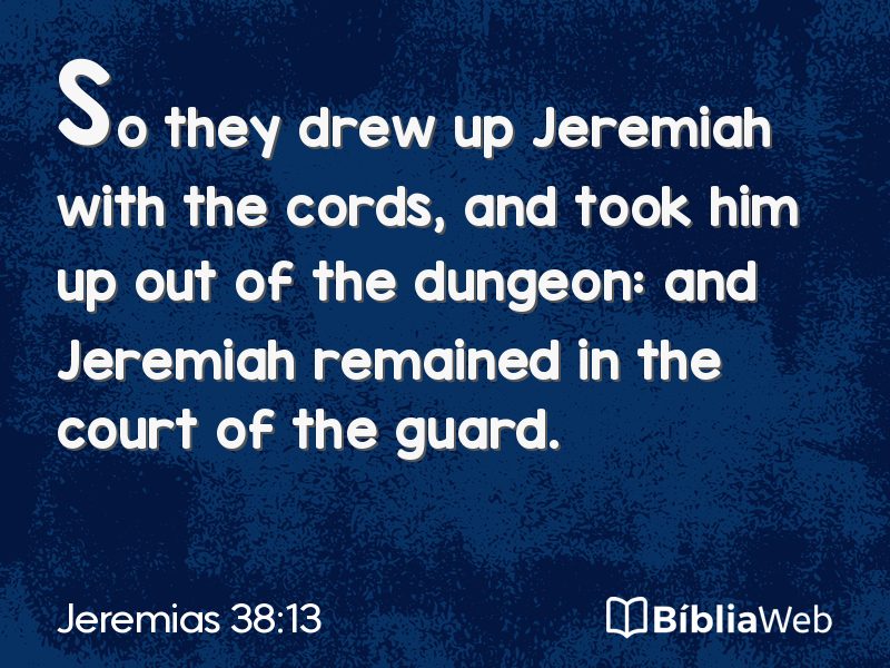 Jeremias 38:13 em imagem para compartilhar