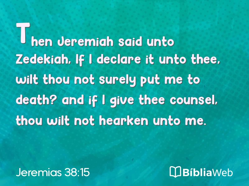 Jeremias 38:15 em imagem para compartilhar