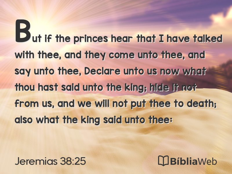 Jeremias 38:25 em imagem para compartilhar
