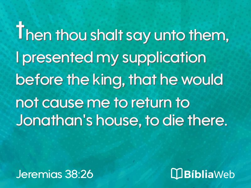 Jeremias 38:26 em imagem para compartilhar