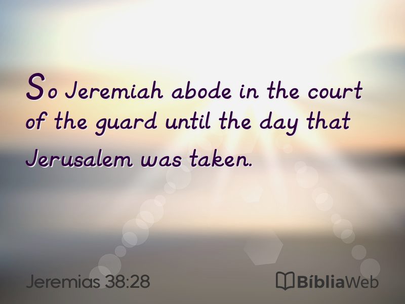 Jeremias 38:28 em imagem para compartilhar
