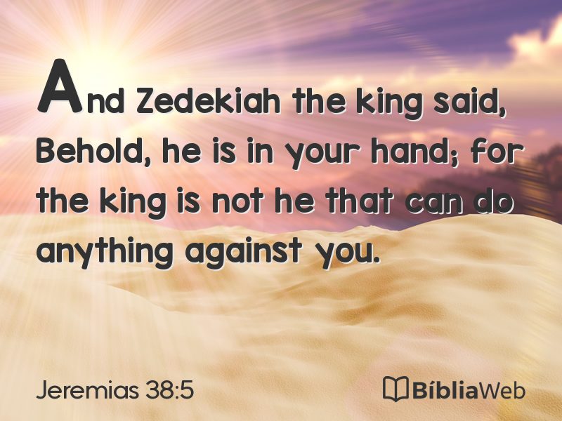 Jeremias 38:5 em imagem para compartilhar