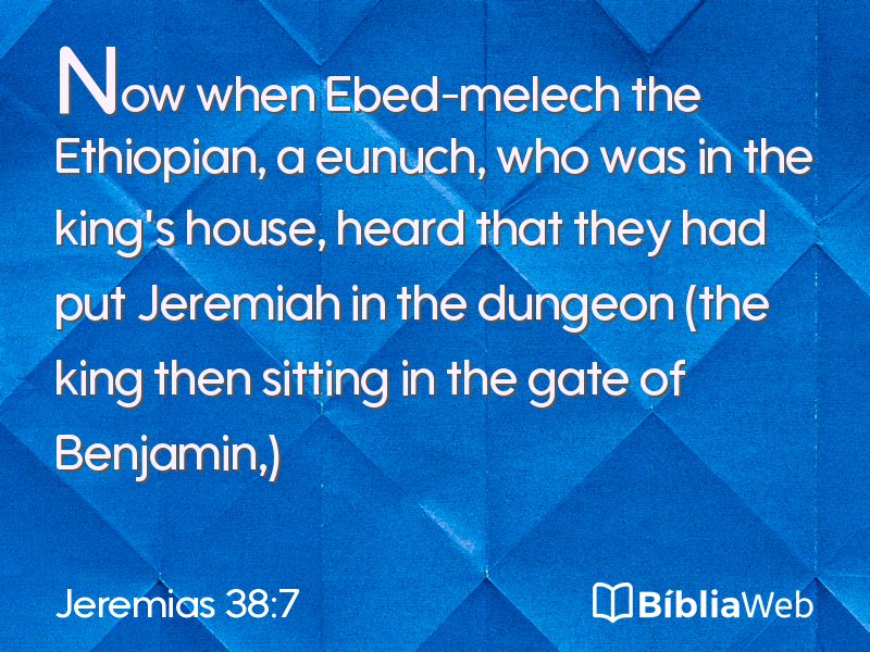 Jeremias 38:7 em imagem para compartilhar