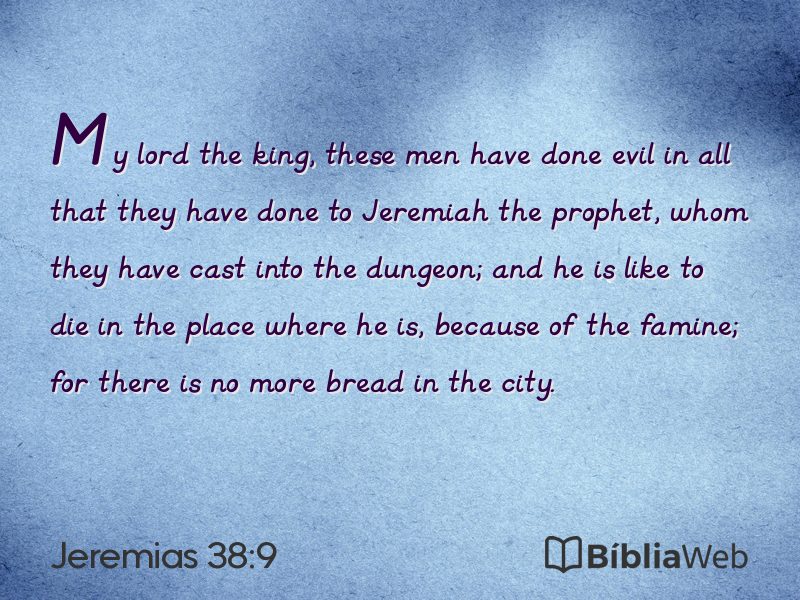 Jeremias 38:9 em imagem para compartilhar