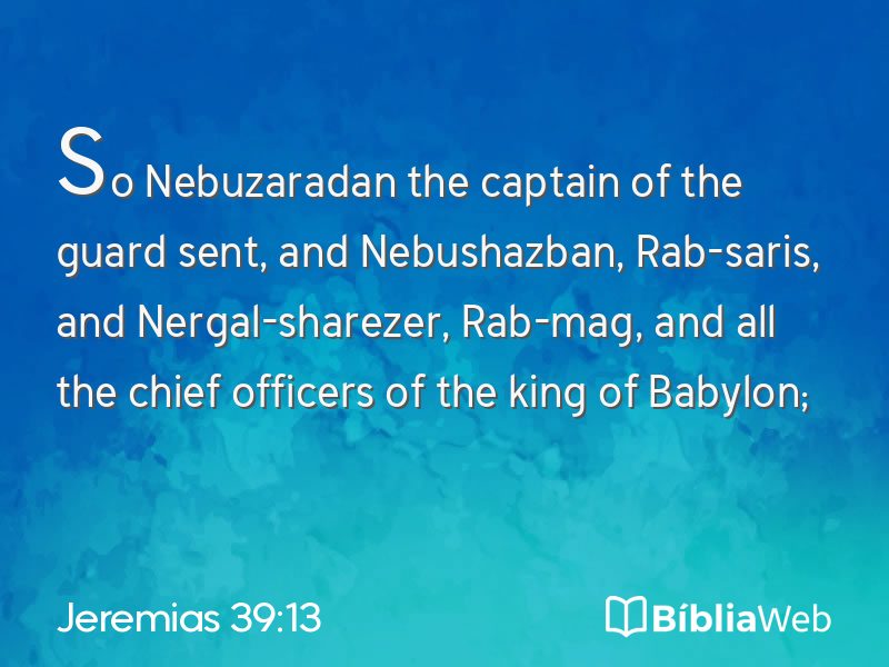 Jeremias 39:13 em imagem para compartilhar