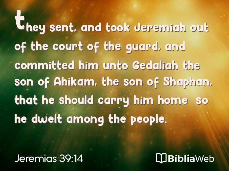 Jeremias 39:14 em imagem para compartilhar