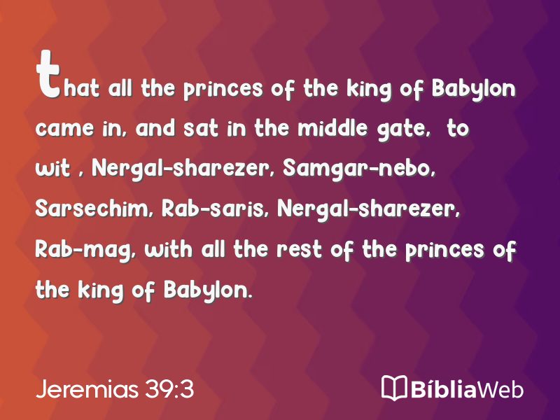 Jeremias 39:3 em imagem para compartilhar