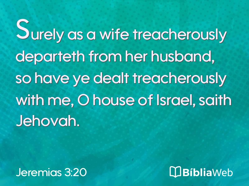 Jeremias 3:20 em imagem para compartilhar
