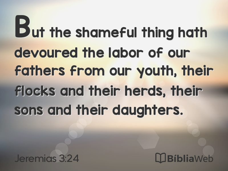 Jeremias 3:24 em imagem para compartilhar