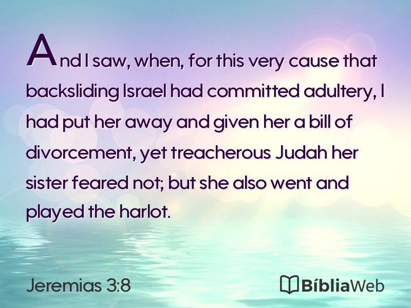Jeremias 3:8 em imagem para compartilhar