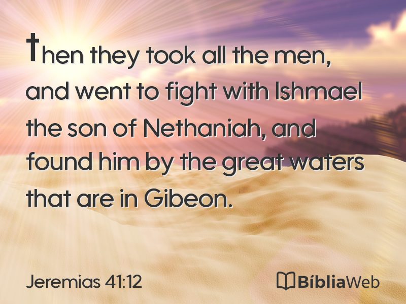 Jeremias 41:12 em imagem para compartilhar