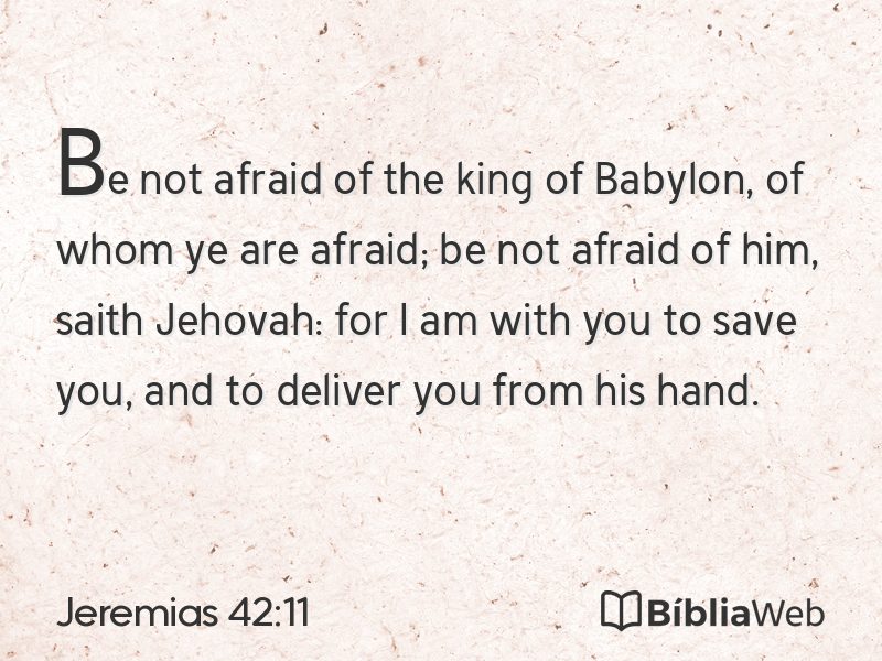 Jeremias 42:11 em imagem para compartilhar