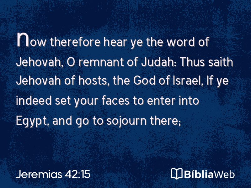Jeremias 42:15 em imagem para compartilhar