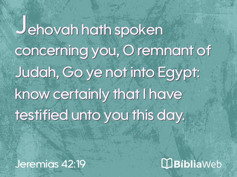 Jeremias 42:19 em imagem para compartilhar